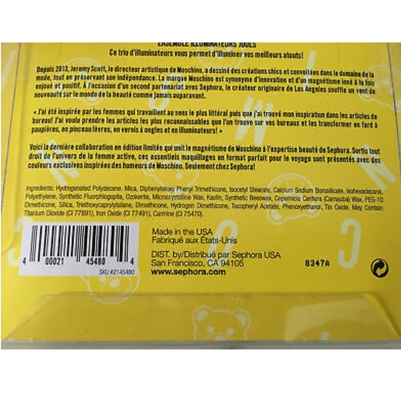 MOSCHINO x SEPHORA LIMITED ED. COLLABORATION: Highlighter Trio Set—NWT - Picture 8 of 13